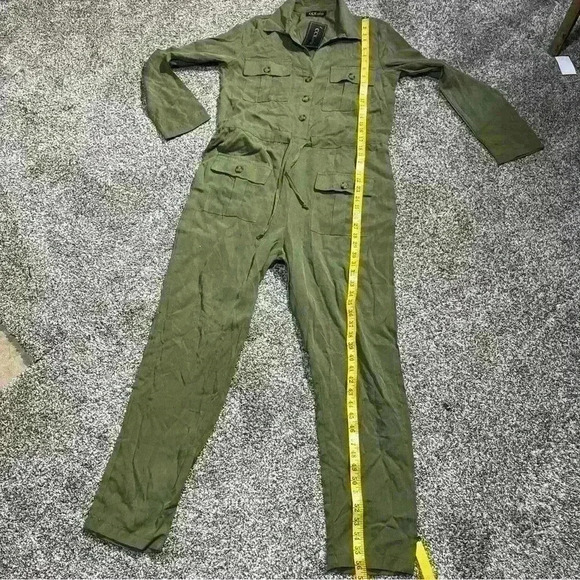 CCK Style Olive Green Parachute Cargo Jumpsuit NWT- Women’s Small/36 - Picture 7 of 11